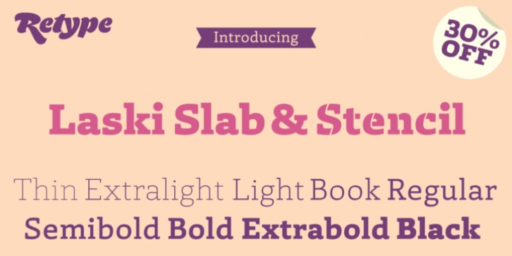 Laski Slab font preview