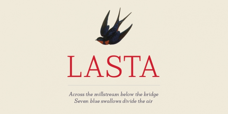 Lasta font preview