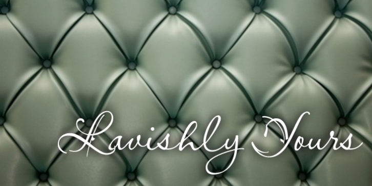 Lavishly Yours font preview