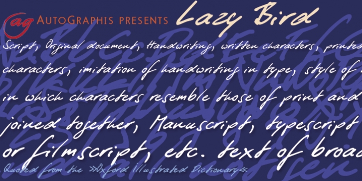 LazyBird font preview