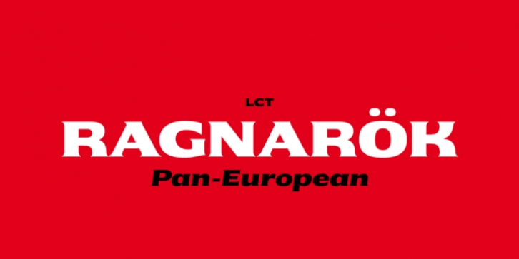 LCT Ragnarök PE font preview