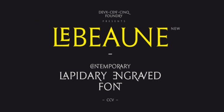 Le Beaune New font preview