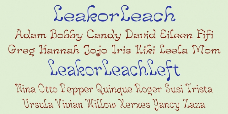LeakorLeach font preview