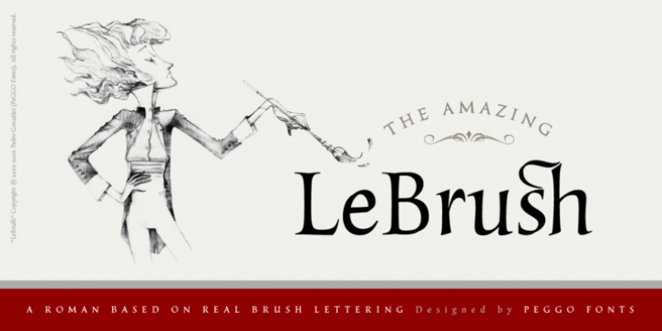 LeBrush font preview