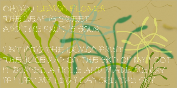 Lemon Flower font preview