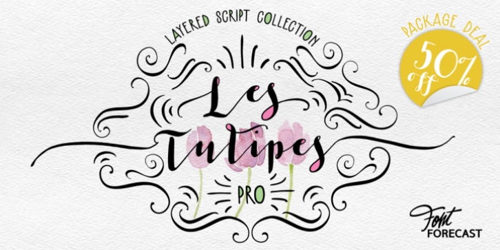 Les Tulipes Pro font preview