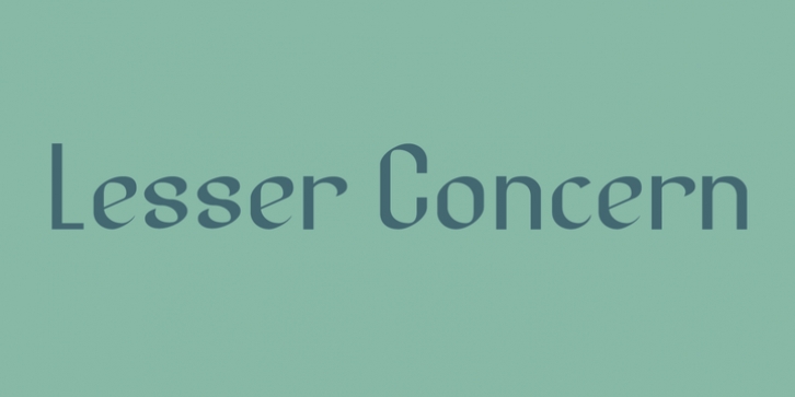 Lesser Concern font preview