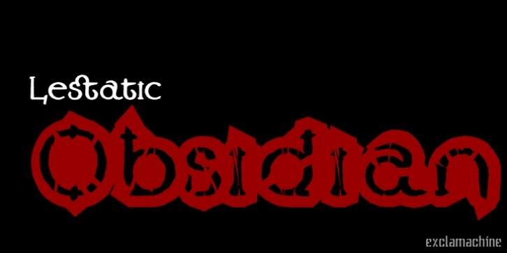 Lestatic Obsidian Outline font preview