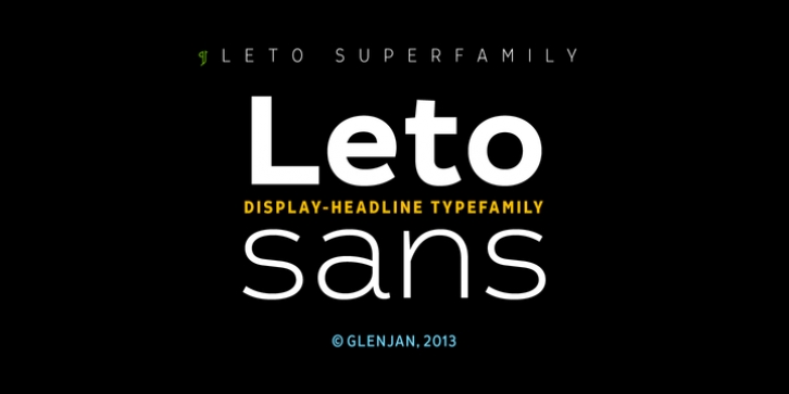 Leto Sans font preview