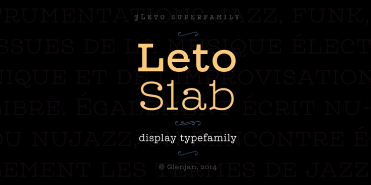 Leto Slab font preview