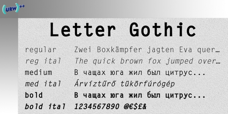 Letter Gothic font preview