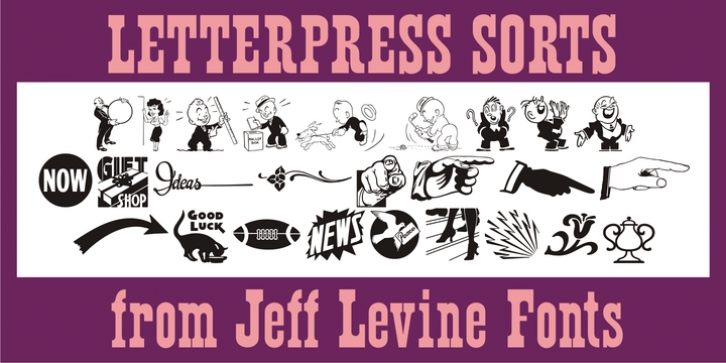 Letterpress Sorts JNL font preview