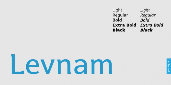 Levnam font preview