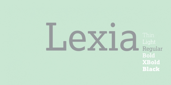 Lexia font preview