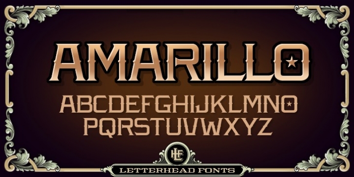 LHF Amarillo font preview