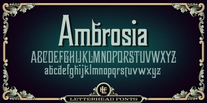 LHF Ambrosia font preview