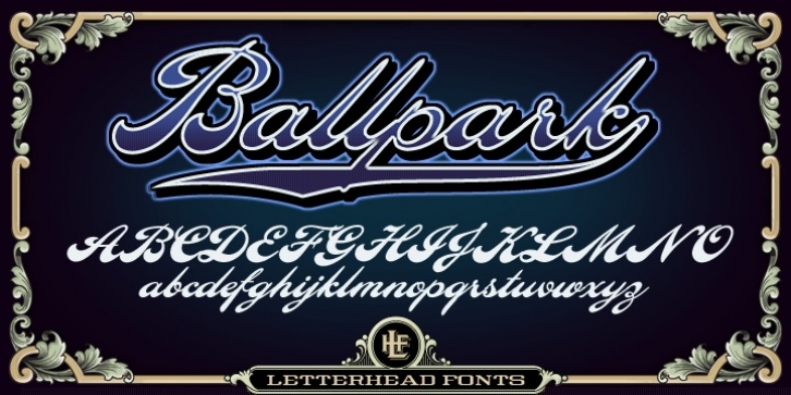 LHF Ballpark Script font preview