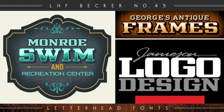 LHF Becker No 45 font preview