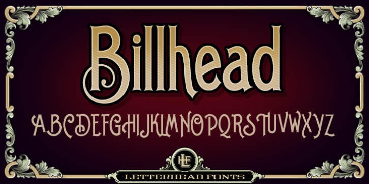 LHF Billhead font preview