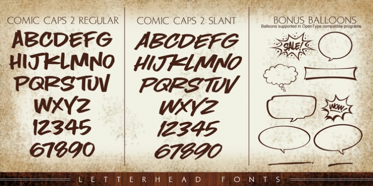 LHF Comic Caps 2 font preview
