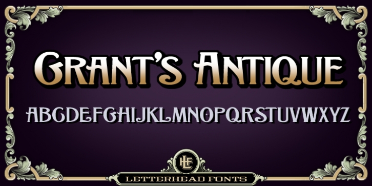 LHF Grants Antique font preview