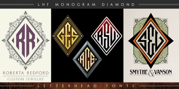 LHF Monogram Diamond font preview