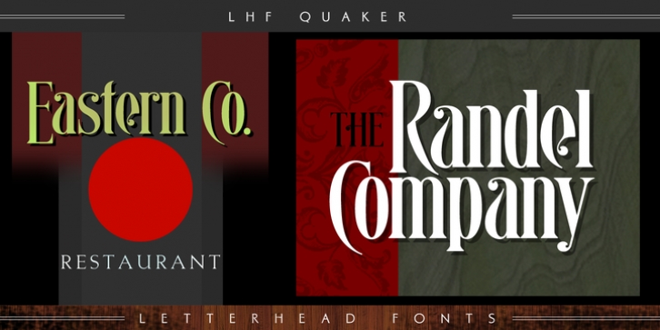 LHF Quaker font preview