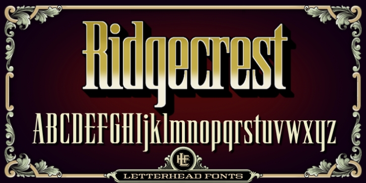 LHF Ridgecrest font preview