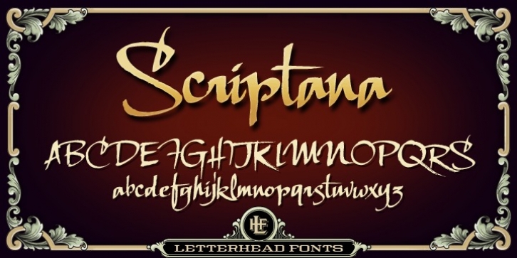 LHF Scriptana font preview