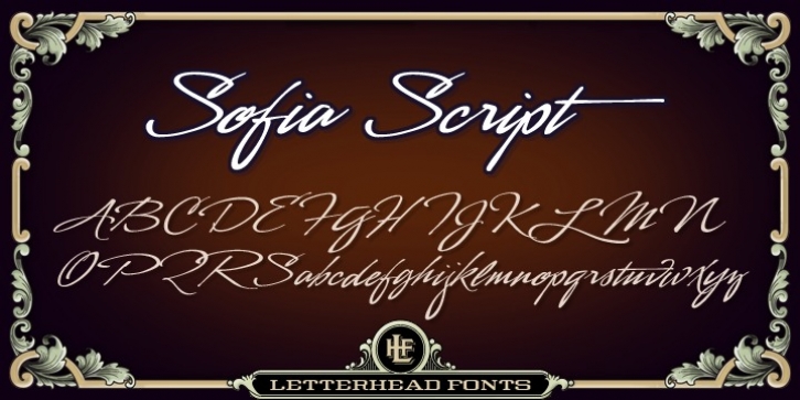 LHF Sofia Script font preview