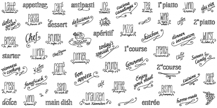 LiebeMenuLettering font preview