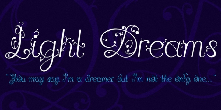 Light Dreams font preview