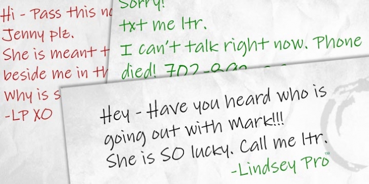 Lindsey Pro font preview