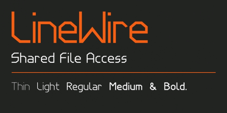 LineWire font preview