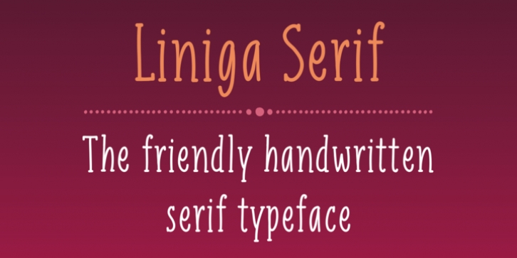 Liniga Serif font preview