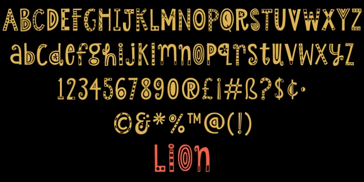 Lion font preview