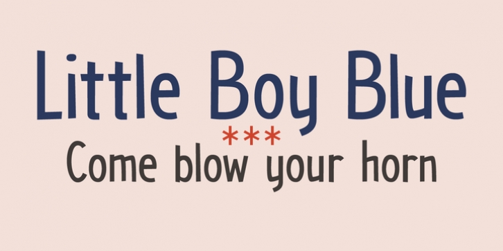 Little Boy Blue font preview