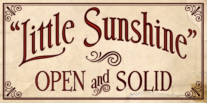 Little Sunshine font preview