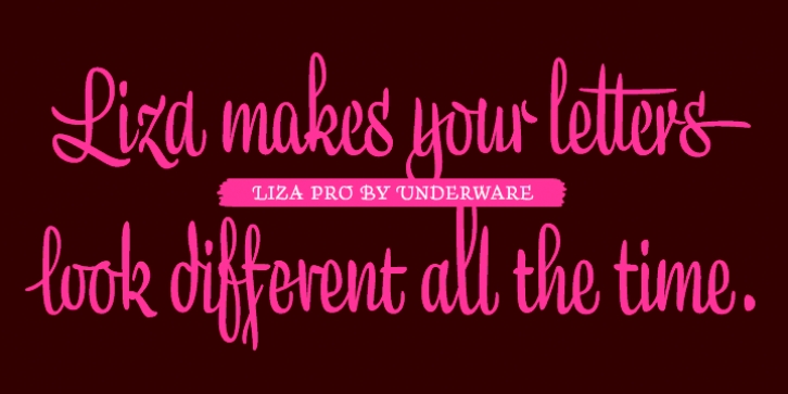 Liza font preview