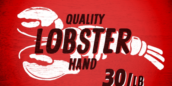 Lobster Hand font preview