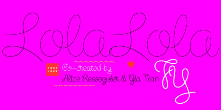 LolaLola FY font preview
