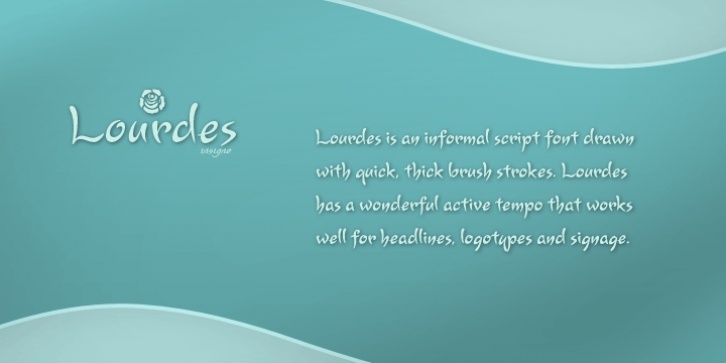 Lourdes font preview