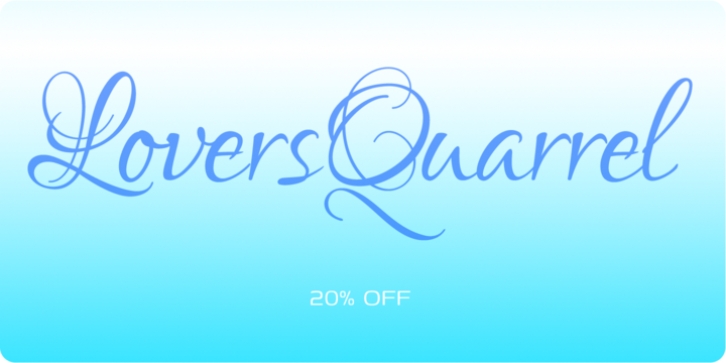 Lovers Quarrel font preview
