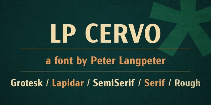 LP Cervo font preview