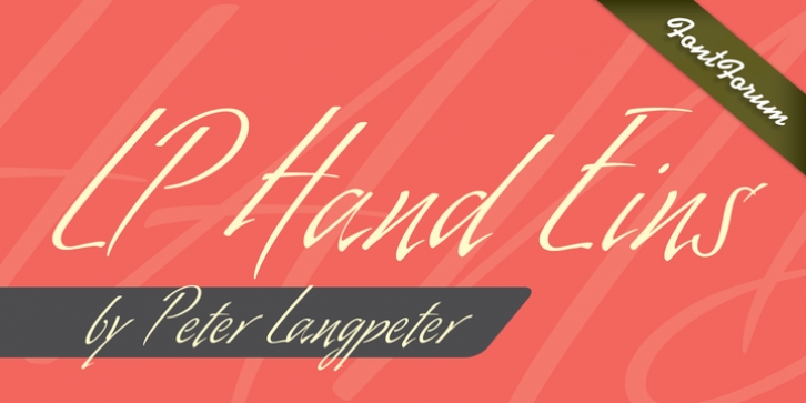 LP Hand Eins font preview