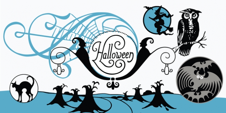 LTC Halloween Ornaments font preview