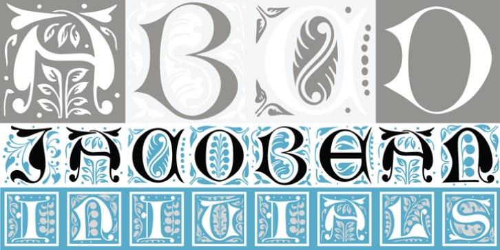 LTC Jacobean Initials font preview