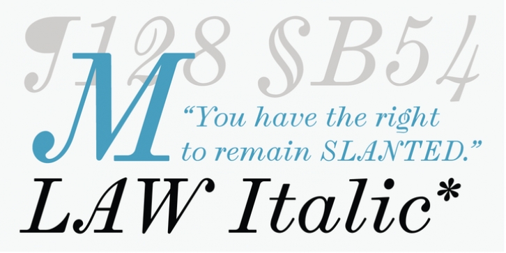 LTC Law Italic font preview