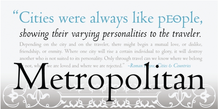 LTC Metropolitan font preview