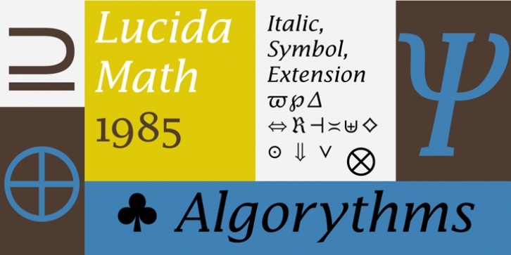 Lucida Math font preview